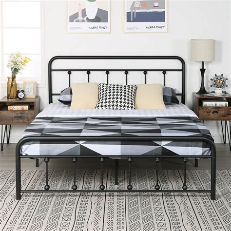 metal bed frame king no box spring